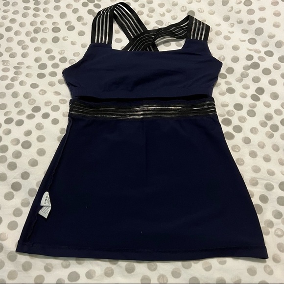 Beyond Yoga Sheer Illusion Tank Top Navy Size Small - Picture 10 of 13